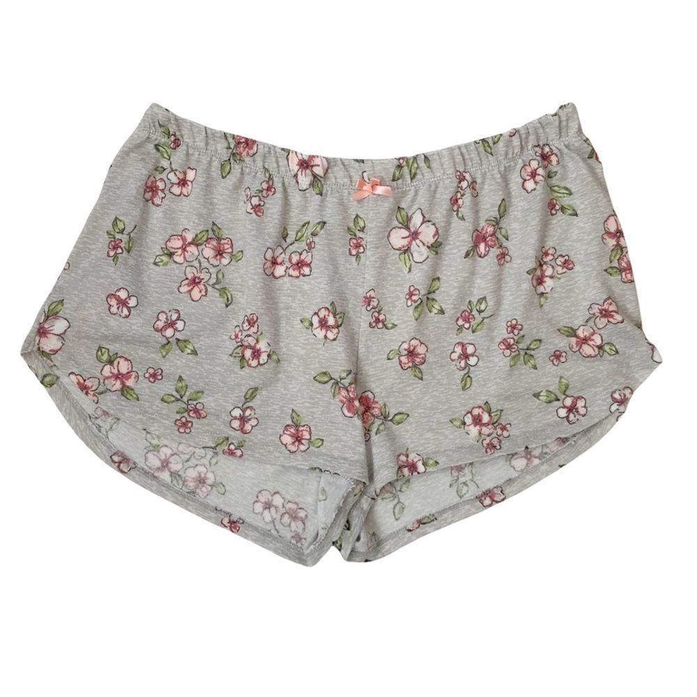 Marilyn Monroe Sleepwear Shorts Floral Pattern Gray Size L